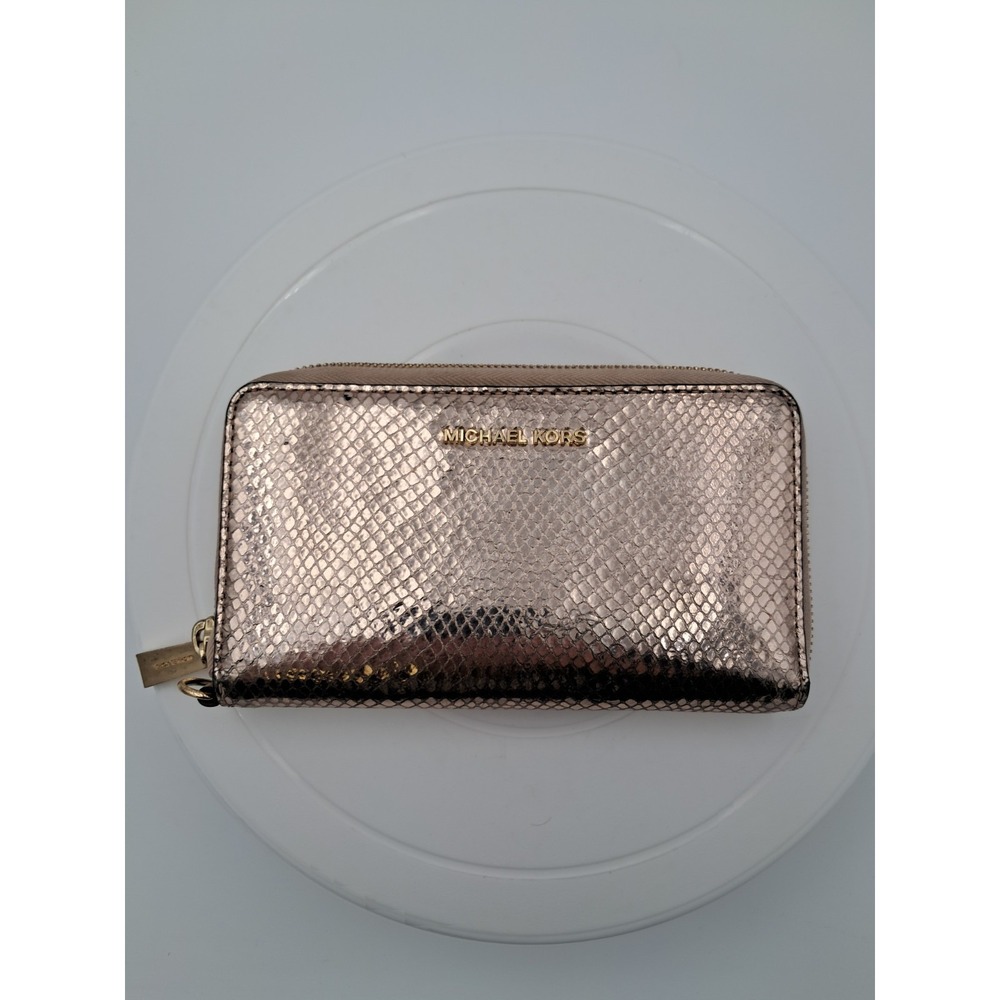 Rose Gold Michael Kors Wallet. Missing Wristlet. Some Marks On‎ Upper Right...